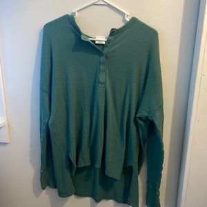 aerie oversized waffle knit sweater
